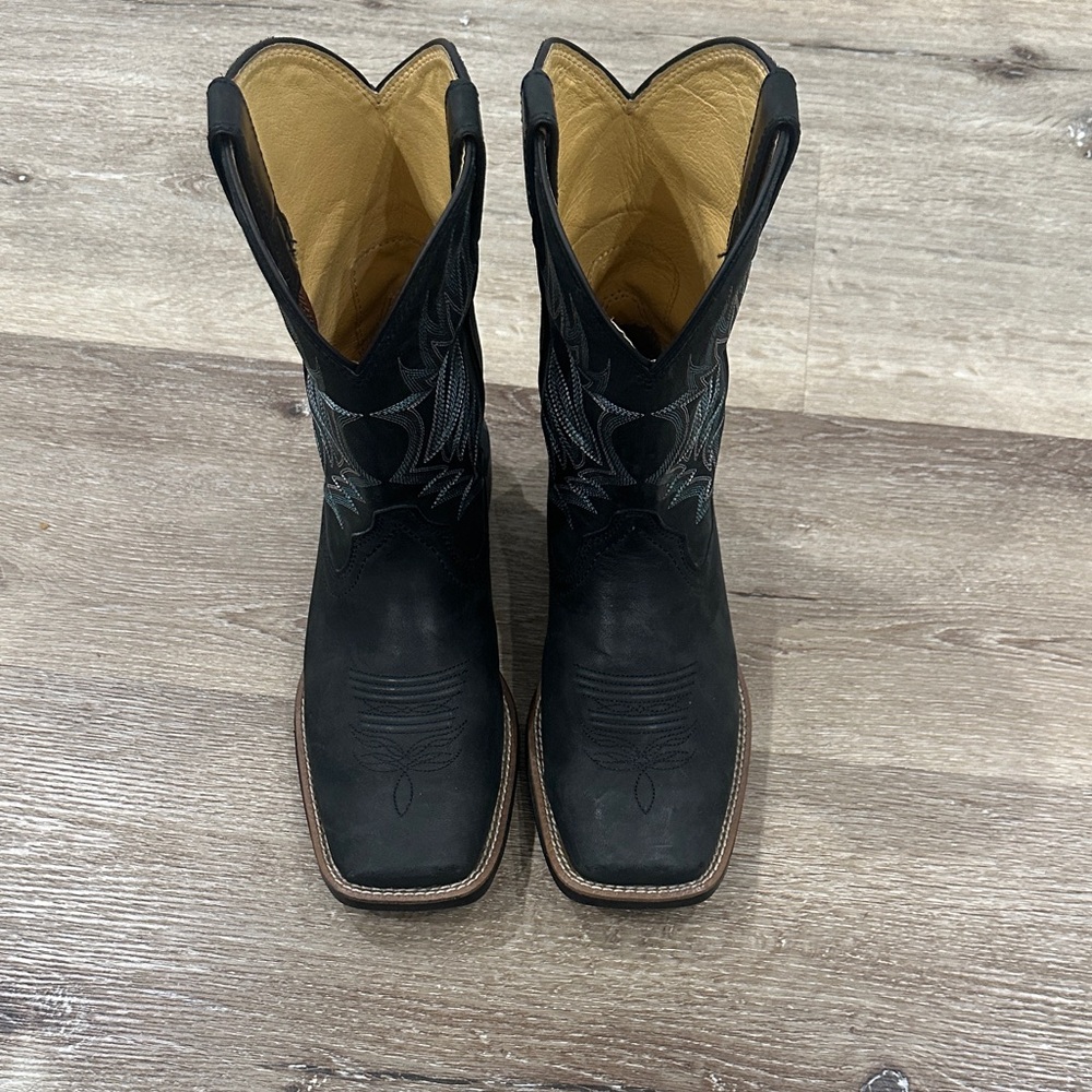 Justin Boots Black Western Cowboy Boots